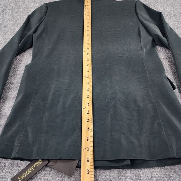 BLANKNYC Blazer Womens Small Green Vegan Faux Leather Double Breasted Pockets - Picture 6 of 16